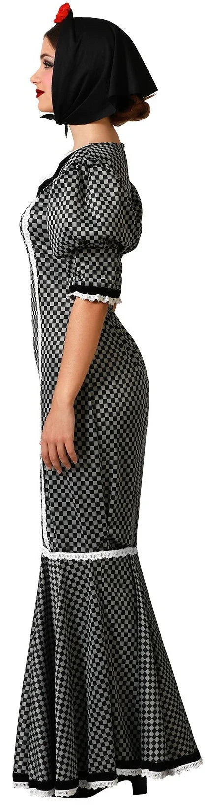 Disfraz de Chulapa Madrileña Negro para Mujer Chulapos y Chulapas Atosa